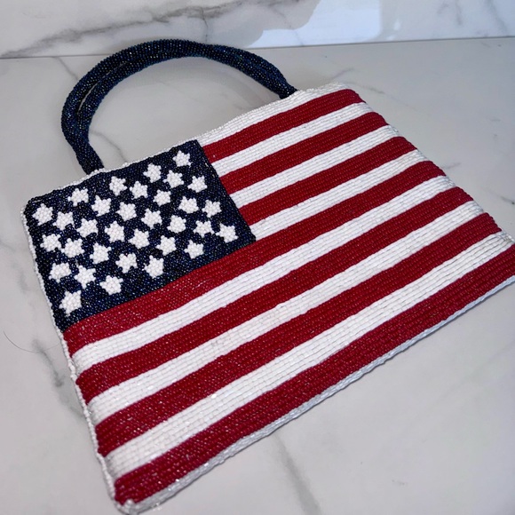 Valerie Stevens Patriotic Beaded Bag- Vintage - Picture 11 of 12
